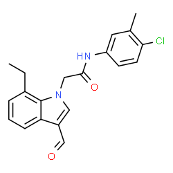 1H-Indole-1-acetamide,N-(4-chloro-3-methylphenyl)-7-ethyl-3-formyl-(9CI)结构式