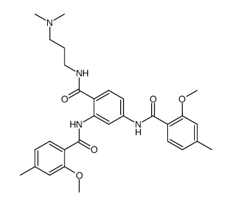 1--2,4-bis-(2'-methoxy-4'-methylbenzamido)-benzol Structure