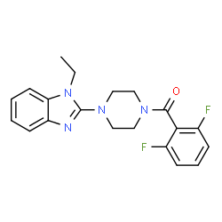 Piperazine, 1-(2,6-difluorobenzoyl)-4-(1-ethyl-1H-benzimidazol-2-yl)- (9CI) structure