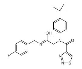 1,2,3-Thiadiazole-4-carboxamide,N-[4-(1,1-dimethylethyl)phenyl]-N-[2-[[(4-fluorophenyl)methyl]amino]-2-oxoethyl]-(9CI) Structure