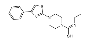 1-Piperazinecarbothioamide,N-ethyl-4-(4-phenyl-2-thiazolyl)-(9CI)结构式