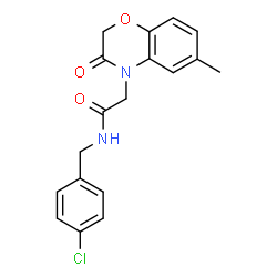 4H-1,4-Benzoxazine-4-acetamide,N-[(4-chlorophenyl)methyl]-2,3-dihydro-6-methyl-3-oxo-(9CI) Structure