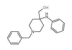 1-苄基-4-(苯氨基)哌啶-4-甲醇结构式
