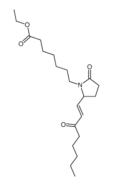 DL-1-(6-Ethoxycarbonylhexyl)-5-<3-oxooct-1(E)-enyl>-pyrrolidin-2-on结构式