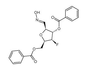 ((2R,3S,4S,5S)-4-(benzoyloxy)-3-fluoro-5-((hydroxyimino)methyl)tetrahydrofuran-2-yl)methyl benzoate结构式