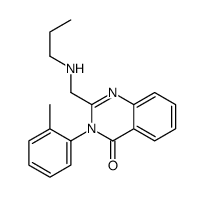 3-(2-methylphenyl)-2-(propylaminomethyl)quinazolin-4-one结构式