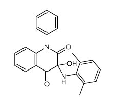 3-(2,6-dimethyl-anilino)-3-hydroxy-1-phenyl-1H-quinoline-2,4-dione结构式