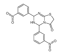 2,4-bis-(3-nitro-phenyl)-3,4-dihydro-2H-thiazolo[3,2-a][1,3,5]triazin-6-one结构式