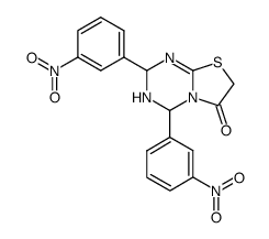 2,4-bis-(3-nitro-phenyl)-3,4-dihydro-2H-thiazolo[3,2-a][1,3,5]triazin-6-one Structure