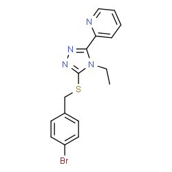 4-bromobenzyl 4-ethyl-5-(2-pyridinyl)-4H-1,2,4-triazol-3-yl sulfide picture