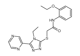 N-(2-ethoxyphenyl)-2-((4-ethyl-5-(pyrazin-2-yl)-4H-1,2,4-triazol-3-yl)thio)acetamide Structure