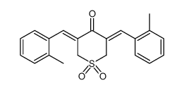 1,1-Dioxo-3,5-bis-[1-o-tolyl-meth-(Z)-ylidene]-tetrahydro-1λ6-thiopyran-4-one结构式