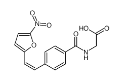 2-[[4-[2-(5-nitrofuran-2-yl)ethenyl]benzoyl]amino]acetic acid Structure