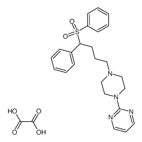 2-[4-(4-Benzenesulfonyl-4-phenyl-butyl)-piperazin-1-yl]-pyrimidine; compound with oxalic acid Structure