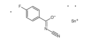 N-cyano-4-fluoro-N-trimethylstannylbenzamide Structure