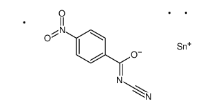 N-cyano-4-nitro-N-trimethylstannylbenzamide Structure