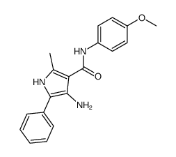4-Amino-2-methyl-5-phenyl-1H-pyrrole-3-carboxylic acid (4-methoxy-phenyl)-amide Structure