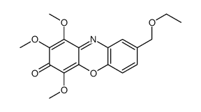 8-(ethoxymethyl)-1,2,4-trimethoxyphenoxazin-3-one结构式