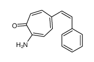 2-amino-5-(2-phenylethenyl)cyclohepta-2,4,6-trien-1-one结构式