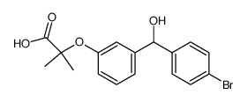 2-{3-[(4-Bromo-phenyl)-hydroxy-methyl]-phenoxy}-2-methyl-propionic acid Structure