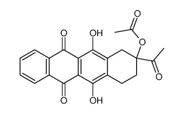 9-acetyl-7,10-dihydro-6,9,11 -trihydroxy-5,12(8H)-naphthacenedione 9-acetate结构式