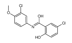 5-chloro-N-(3-chloro-4-methoxyphenyl)-2-hydroxybenzamide结构式