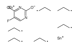 (5-fluoro-2-tripropylstannyloxypyrimidin-4-yl)oxy-tripropylstannane Structure
