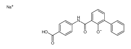 sodium,4-[(2-hydroxy-3-phenylbenzoyl)amino]benzoate结构式
