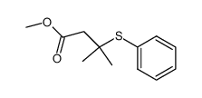 3-Methyl-3-phenylsulfanyl-butyric acid methyl ester结构式