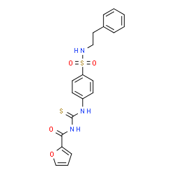 N-{[(4-{[(2-phenylethyl)amino]sulfonyl}phenyl)amino]carbonothioyl}-2-furamide结构式
