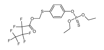 2,2,3,3,4,4,4-Heptafluoro-butyric acid 4-(diethoxy-thiophosphoryloxy)-phenylsulfanylmethyl ester结构式