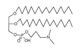 1,2-Di-O-hexadecylglycero-3-phosphorsaeure-3'-dimethylaminopropylester结构式