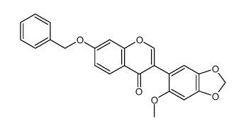 7-benzyloxy-2'-methoxy-4',5'-methylenedioxyisoflavone Structure