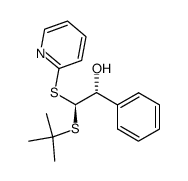 (1R,2S)-2-(tert-butylthio)-1-phenyl-2-(2-pyridylthio)ethanol Structure