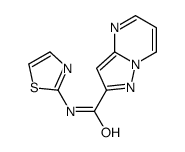 Pyrazolo[1,5-a]pyrimidine-2-carboxamide, N-2-thiazolyl- (9CI) Structure