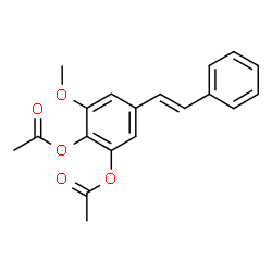 1,2-Di(acetyloxy)-3-methoxy-5-(2-phenylvinyl)benzene structure