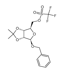 benzyl 2,3-O-isopropylidene-5-O-triflyl-β-D-ribofuranoside结构式