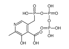 3-hydroxy-5-[[hydroxy-[hydroxy(phosphonooxy)phosphoryl]oxyphosphoryl]methyl]-2-methylpyridine-4-carboxylic acid结构式