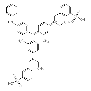 Benzenemethanaminium,N-ethyl-N-[4-[[4-[ethyl[(3-sulfophenyl)methyl]amino]-2-methylphenyl][4-(phenylamino)phenyl]methylene]-3-methyl-2,5-cyclohexadien-1-ylidene]-3-sulfo-,inner salt, sodium salt (1:1) structure