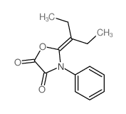 2-pentan-3-ylidene-3-phenyl-oxazolidine-4,5-dione structure