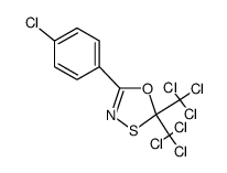 2,2-bis(trichloromethyl)-5-(p-chlorophenyl)-1,3,4-oxathiazole Structure