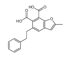 2-methyl-5-phenethyl-benzofuran-6,7-dicarboxylic acid结构式