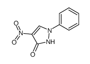 4-nitro-1-phenyl-1,2-dihydro-pyrazol-3-one结构式