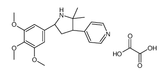 4-[(3S,5R)-2,2-dimethyl-5-(3,4,5-trimethoxyphenyl)pyrrolidin-3-yl]pyridine,oxalic acid Structure