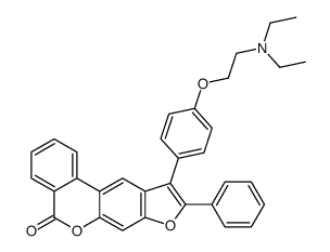 10-[4-[2-(diethylamino)ethoxy]phenyl]-9-phenyl-[1]benzofuro[6,5-c]isochromen-5-one Structure