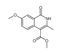 4-carbomethoxy-7-methoxy-3-methylisoquinolone结构式