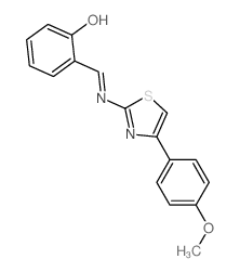 6-[[[4-(4-methoxyphenyl)-1,3-thiazol-2-yl]amino]methylidene]cyclohexa-2,4-dien-1-one Structure