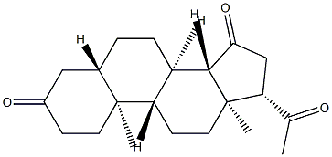5α-Pregnane-3,15,20-trione结构式