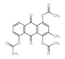 (4,8-diacetyloxy-2-methyl-9,10-dioxo-anthracen-1-yl) acetate Structure