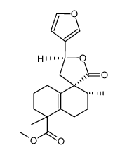 (3R,5S)-5-(3-Furyl)-3',4,4',5,5',6',7',8'-octahydro-2'α,5'-dimethyl-2-oxospiro[furan-3(2H),1'(2'H)-naphthalene]-5'α-carboxylic acid methyl ester结构式